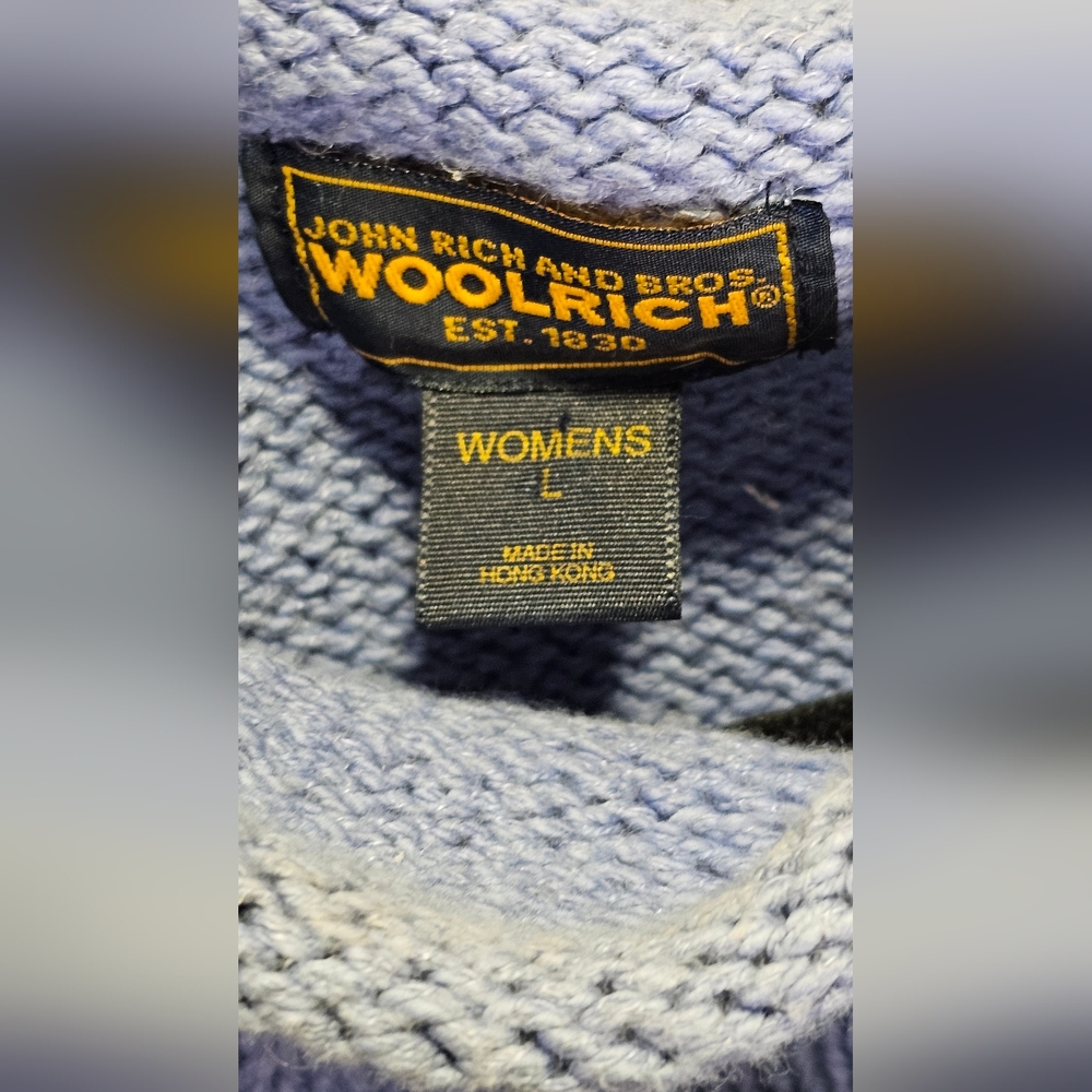 Woolrich Cowl Neck Knit Top Hyacinth Color Ramie/ Cotton Blend - Picture 2 of 6